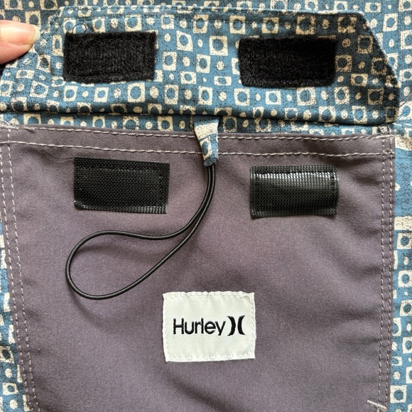 Hurley Swim Shorts 34 Stripe Navy Blue - Picture 4 of 6